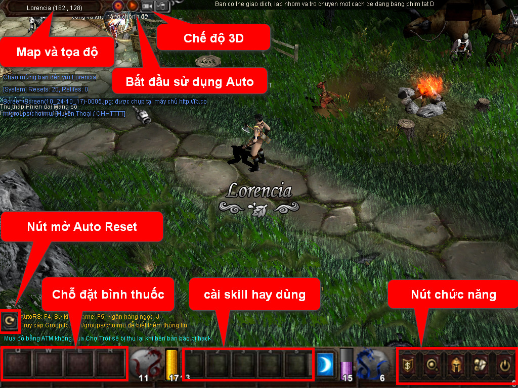 Chức năng chính của Game MU Hắc Long